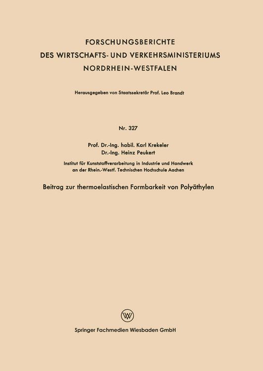 Produktbild: Beitrag zur thermoelastischen Formbarkeit von Poly&auml;thylen