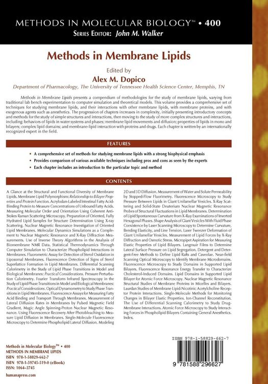 Produktbild: Methods in Membrane Lipids