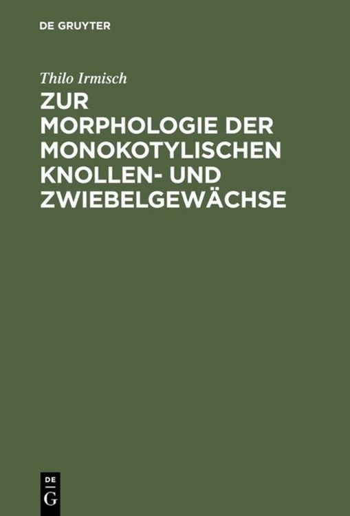 Produktbild: Zur Morphologie der monokotylischen Knollen- und Zwiebelgew&auml;chse