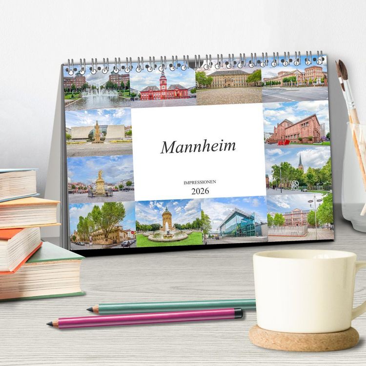 Produktbild: Mannheim Impressionen (Tischkalender 2026 DIN A5 quer), CALVENDO Monatskalender