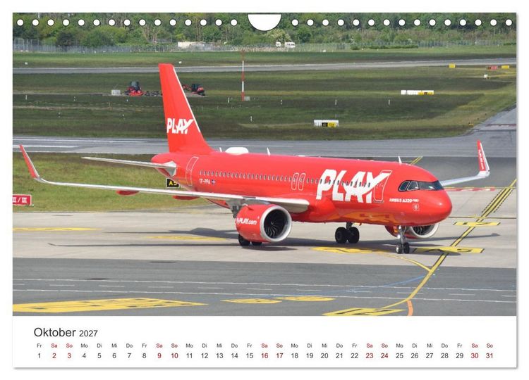 Produktbild: Flugzeugimpressionen auf dem Flughafen (Wandkalender 2027 DIN A4 quer), CALVENDO Monatskalender