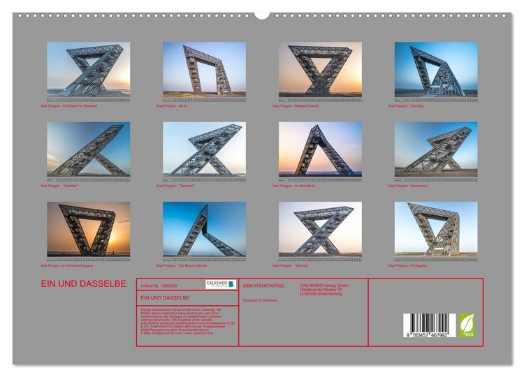 Produktbild: EIN UND DASSELBE (hochwertiger Premium Wandkalender 2026 DIN A2 quer), Kunstdruck in Hochglanz