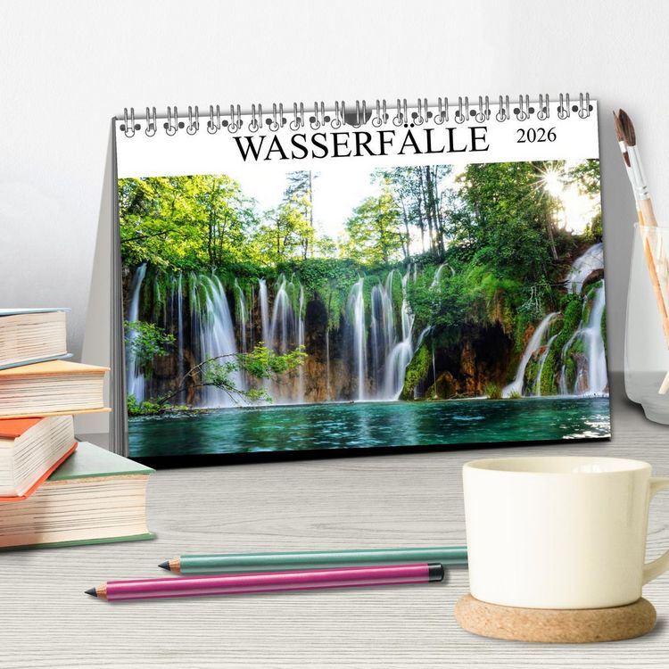 Produktbild: Wasserf&auml;lle - die sch&ouml;nsten Wasserf&auml;lle der Welt (Tischkalender 2026 DIN A5 quer), CALVENDO Monatskalender