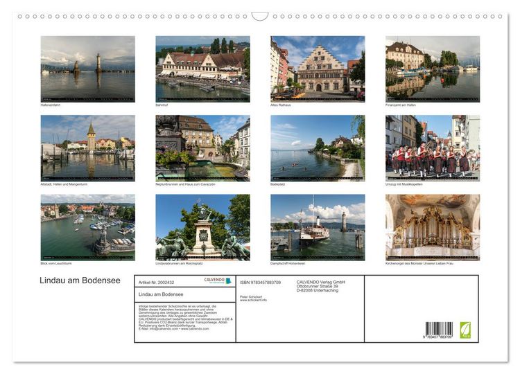 Produktbild: Lindau am Bodensee (Wandkalender 2026 DIN A2 quer), CALVENDO Monatskalender