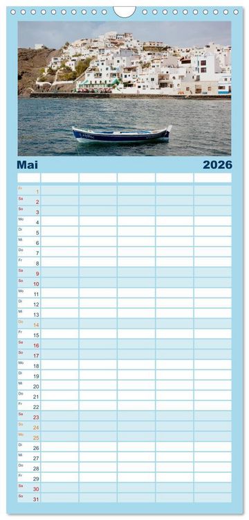 Produktbild: Familienplaner 2026 - Fuerteventura mit 5 Spalten (Wandkalender, 21 x 45 cm) CALVENDO