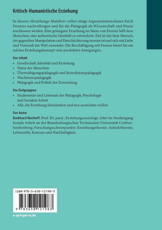 Produktbild: Kritisch-Humanistische Erziehung
