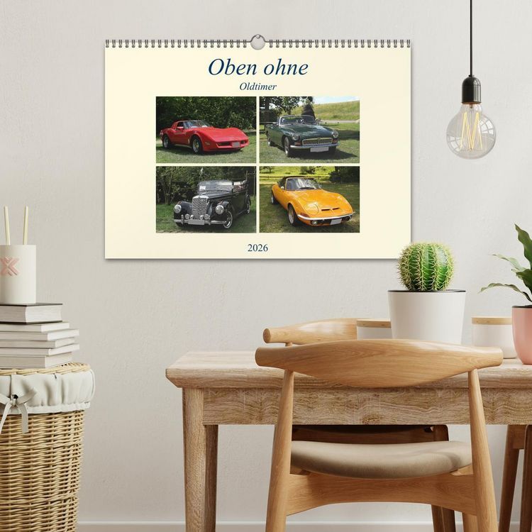 Produktbild: Oben ohne Oldtimer (Wandkalender 2026 DIN A3 quer), CALVENDO Monatskalender