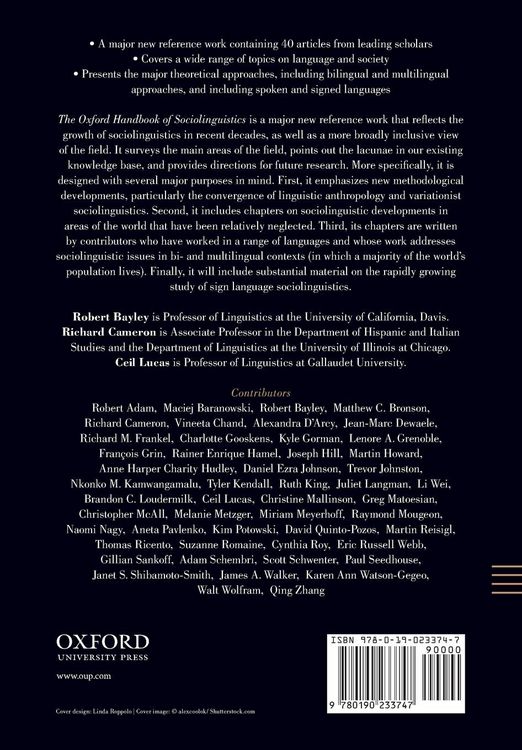 Produktbild: The Oxford Handbook of Sociolinguistics