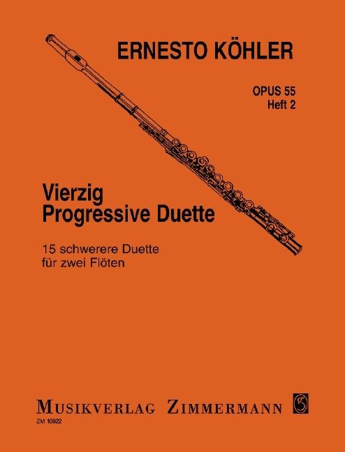 Produktbild: K&ouml;hler, E: Vierzig progressive Duette. H. 2/Fl&ouml;ten