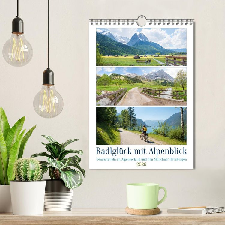 Produktbild: Radlgl&uuml;ck mit Alpenblick 2026 (Wandkalender 2026 DIN A4 hoch), CALVENDO Monatskalender