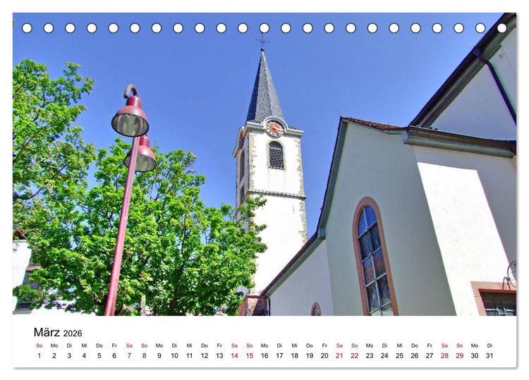 Produktbild: Wiesloch - Spaziergang durch die Altstadt (Tischkalender 2026 DIN A5 quer), CALVENDO Monatskalender