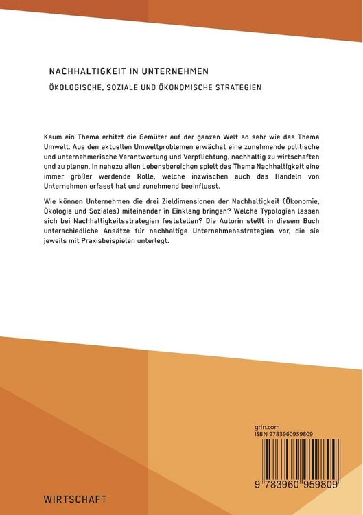 Produktbild: Nachhaltigkeit in Unternehmen. &Ouml;kologische, soziale und &ouml;konomische Strategien