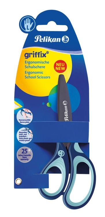 Produktbild: Pelikan Schul-Schere griffix Rund 14cm Blau, Linksh&auml;nder