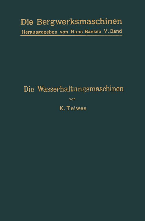 Produktbild: Die Wasserhaltungsmaschinen
