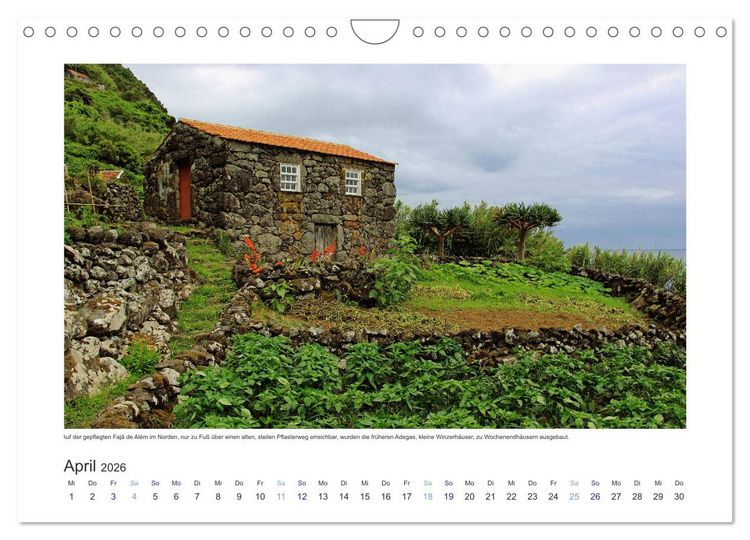 Produktbild: Azoren-Insel Sao Jorge &ndash; traumhafte Fajas auf dem gr&uuml;nsten Eiland Portugals (Wandkalender 2026 DIN A4 quer), CALVENDO Monatskalender