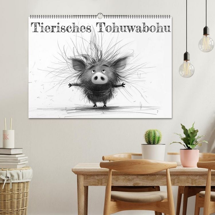 Produktbild: Tierisches Tohuwabohu (Wandkalender 2026 DIN A2 quer), CALVENDO Monatskalender