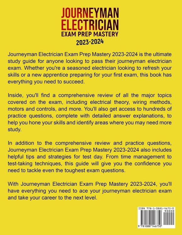 Produktbild: Journeyman Electrician Exam Prep Mastery 2023-2024
