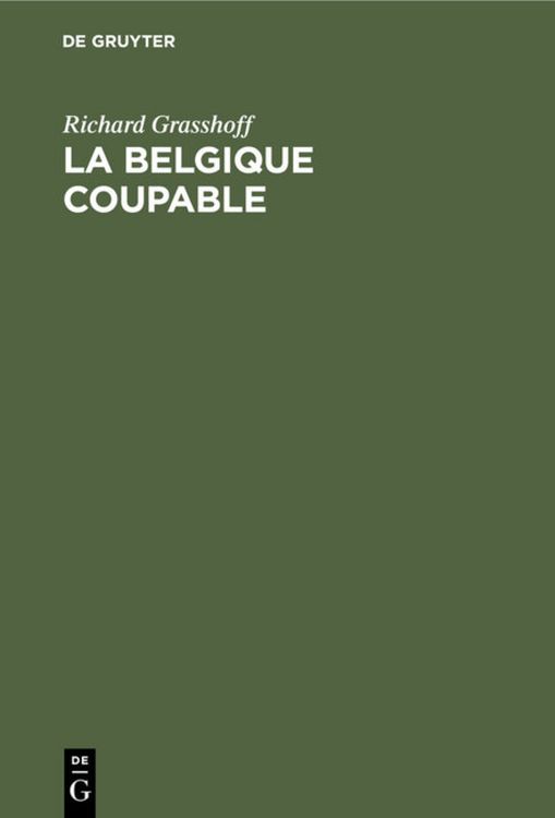 Produktbild: La Belgique coupable