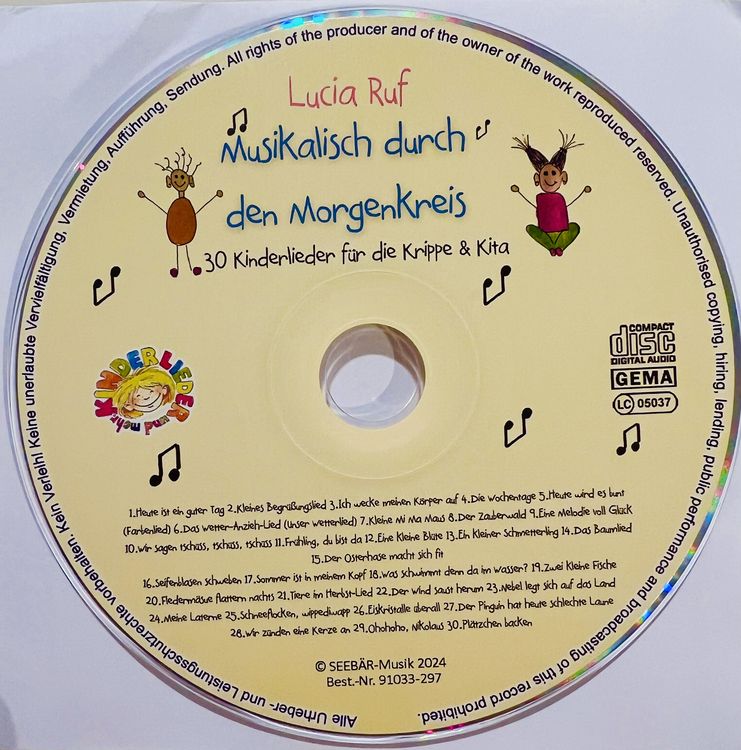Produktbild: Musikalisch durch den Morgenkreis: Liederbuch mit CD
