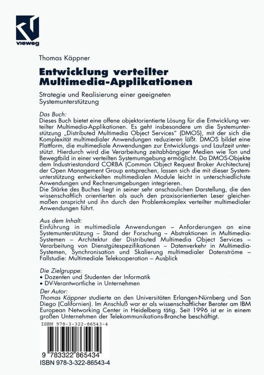 Produktbild: Entwicklung verteilter Multimedia-Applikationen