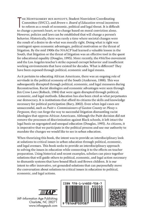 Produktbild: Economic, Political and Legal Solutions to Critical Issues in Urban Education and Implications for Teacher Preparation
