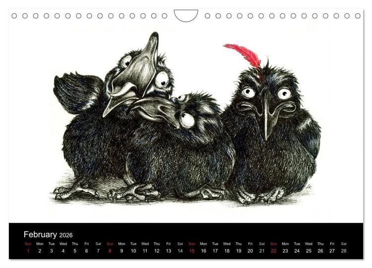 Produktbild: owls & friends 2026 (Wall Calendar 2026 DIN A4 landscape), CALVENDO 12 Month Wall Calendar
