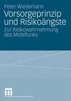 Produktbild: Vorsorgeprinzip und Risiko&auml;ngste