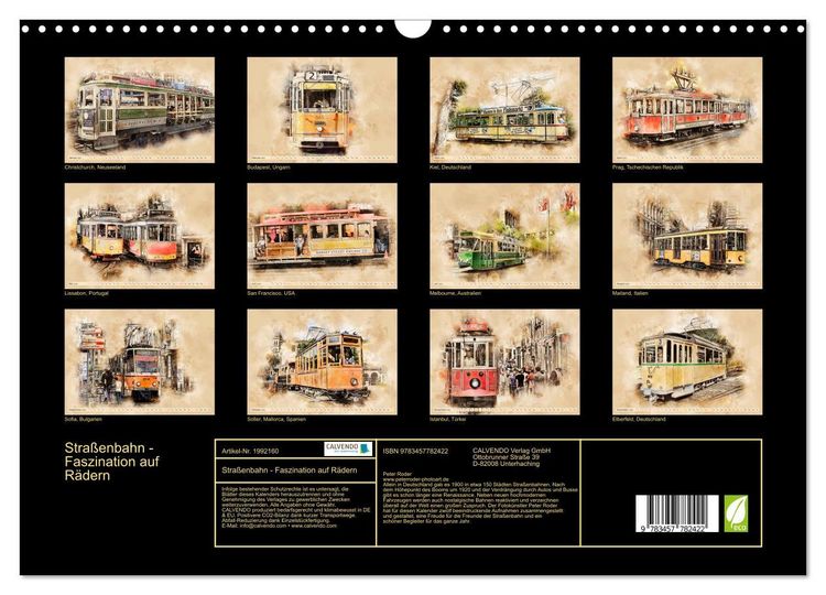 Produktbild: Stra&szlig;enbahn - Faszination auf R&auml;dern (Wandkalender 2026 DIN A3 quer), CALVENDO Monatskalender