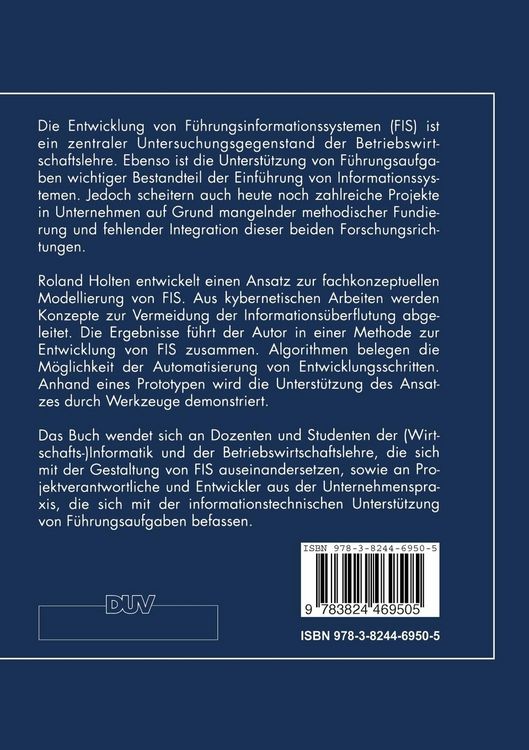 Produktbild: Entwicklung von F&uuml;hrungsinformationssystemen