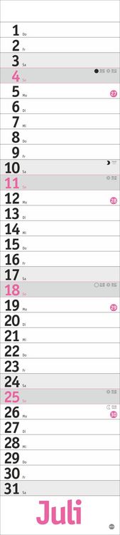 Produktbild: Langplaner, pink 2027