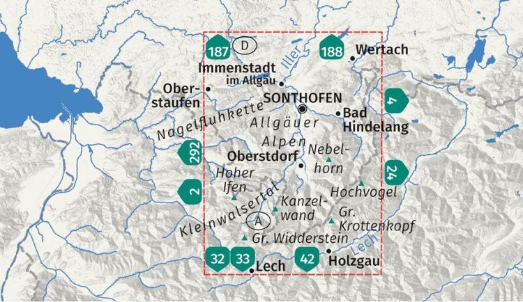 Produktbild: KOMPASS Wanderkarte 3 Allg&auml;uer Alpen, Kleinwalsertal 1:50.000
