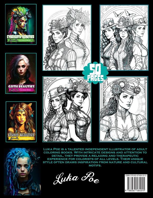 Produktbild: Coloring Book for Adults Steampunk