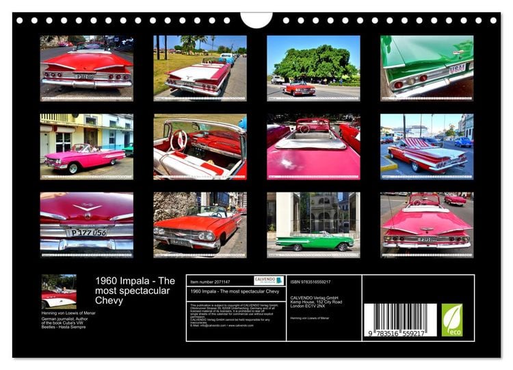 Produktbild: 1960 Impala - The most spectacular Chevy (Wall Calendar 2026 DIN A4 landscape), CALVENDO 12 Month Wall Calendar