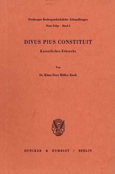 Produktbild: Divus Pius Constituit.