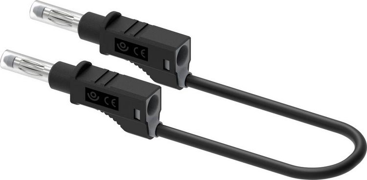 Produktbild: Electro PJP 2214/600V-CD1-50N Messleitung Bananenstecker 50cm Schwarz 1St.