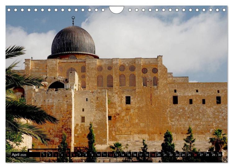 Produktbild: Jerusalem. The Holy City of three religions (Wall Calendar 2026 DIN A4 landscape), CALVENDO 12 Month Wall Calendar