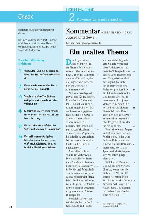 Texte analysieren und verfassen – Klasse 8-10 – Deutsch