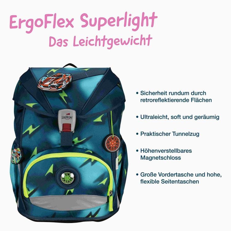 Produktbild: DerDieDas Schulranzen Set ErgoFlex Superlight, Schulranzen Set, 5tlg, Magic Light