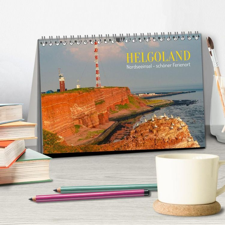 Produktbild: HELGOLAND: Nordseeinsel, sch&ouml;ner Ferienort (Tischkalender 2026 DIN A5 quer), CALVENDO Monatskalender