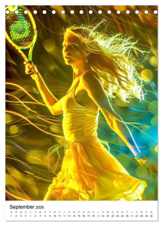 Produktbild: Tennis kreativ (Tischkalender 2026 DIN A5 hoch), CALVENDO Monatskalender