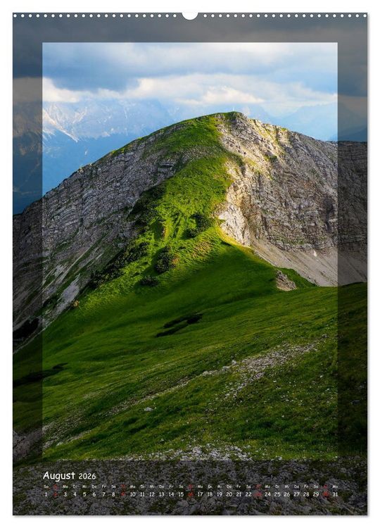 Produktbild: Bergwelten Wandkalender (Wandkalender 2026 DIN A2 hoch), CALVENDO Monatskalender