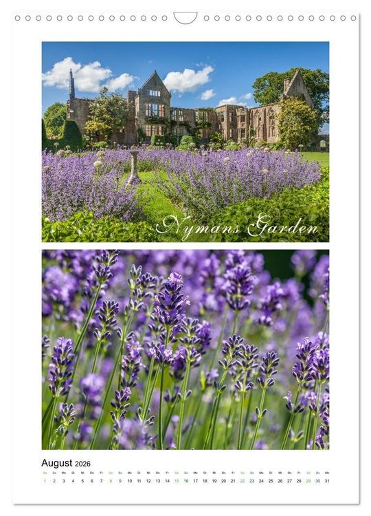 Produktbild: Gartenparadiese in England (Wandkalender 2026 DIN A3 hoch), CALVENDO Monatskalender