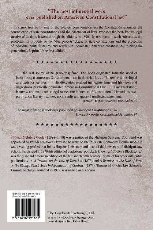 Produktbild: A Treatise on the Constitutional Limitations