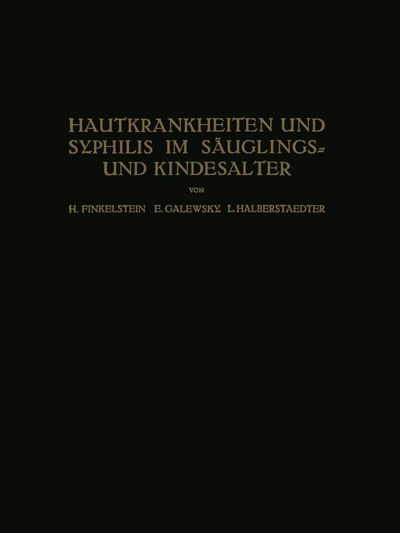 Produktbild: Hautkrankheiten und Syphilis im S&auml;uglings? und Kindesalter