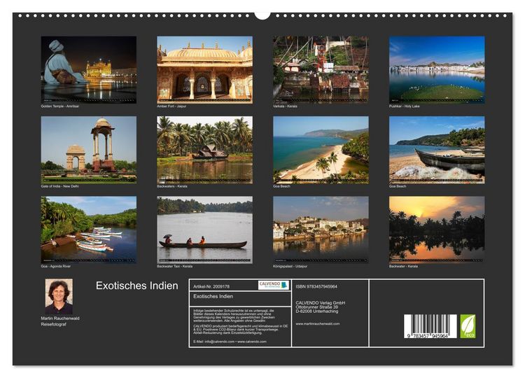 Produktbild: Exotisches Indien (hochwertiger Premium Wandkalender 2026 DIN A2 quer), Kunstdruck in Hochglanz