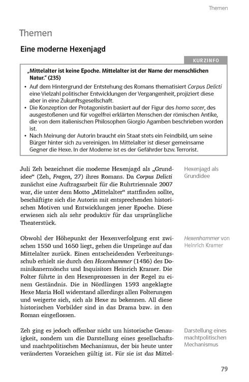 Produktbild: Lekt&uuml;rehilfen Juli Zeh, Corpus Delicti. Ein Prozess