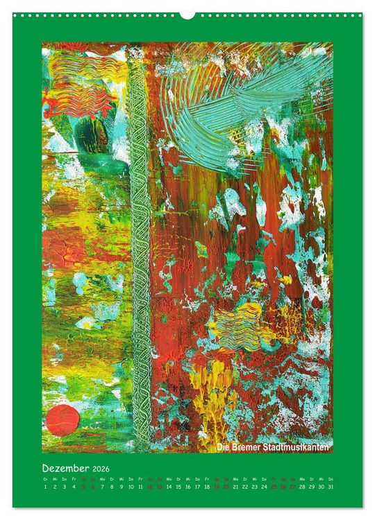Produktbild: Eine bunte Reise mit abstrakten St&auml;dten (hochwertiger Premium Wandkalender 2026 DIN A2 hoch), Kunstdruck in Hochglanz