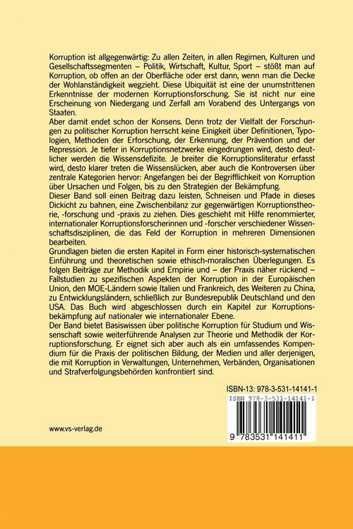 Produktbild: Dimensionen politischer Korruption