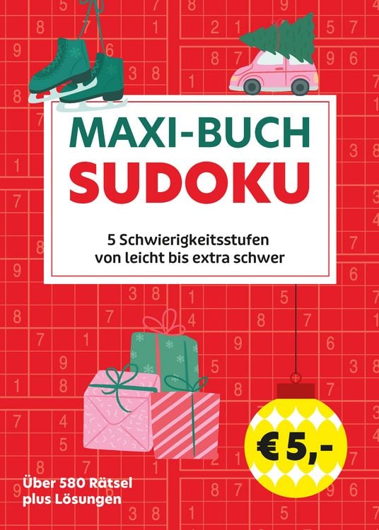 Produktbild: Maxi-Buch Weihnachtsausgabe Sudoku