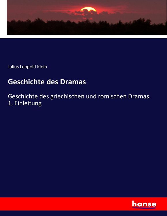 Produktbild: Geschichte des Dramas
